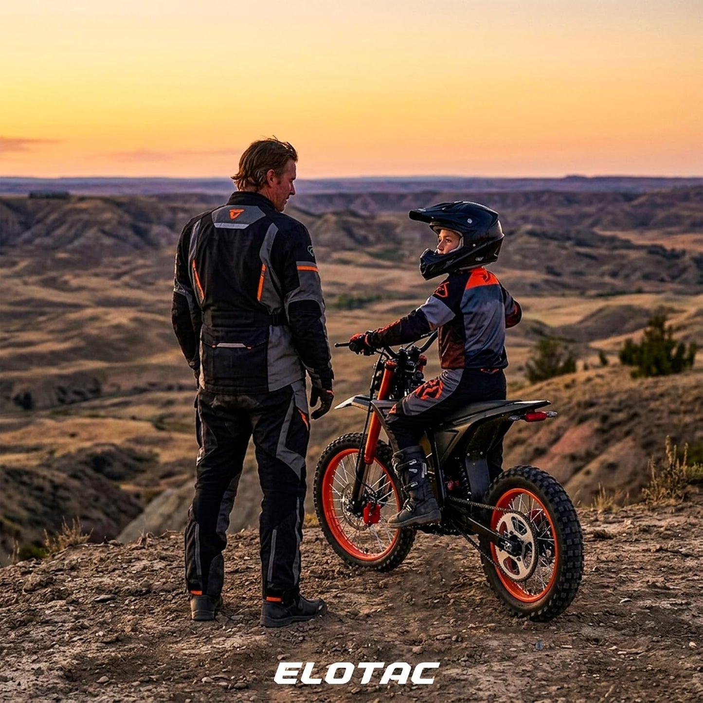 ET-3 Electric Dirt Bike, 72V 22.5Ah Removable Battery, 17"/14" Off-Road Tires, 5000W Peak Mid-Drive Motor, Dual Hydraulic Brakes & Suspension for Teens Adults