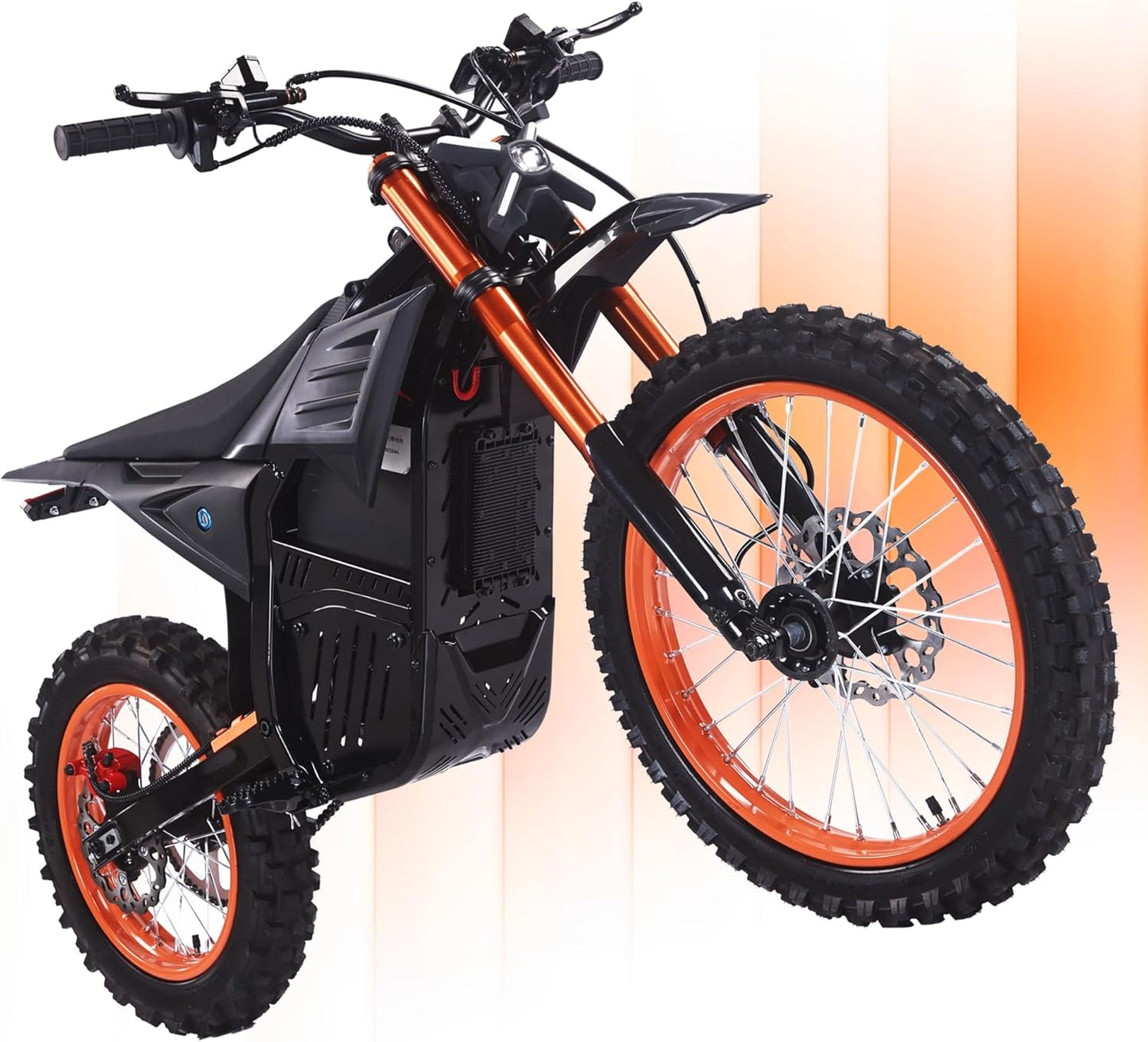 ET-3 Electric Dirt Bike, 72V 22.5Ah Removable Battery, 17"/14" Off-Road Tires, 5000W Peak Mid-Drive Motor, Dual Hydraulic Brakes & Suspension for Teens Adults